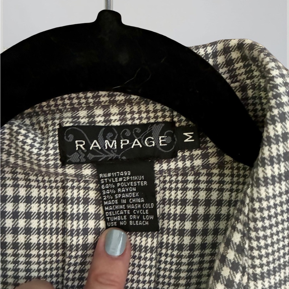 Rampage Light Plaid Trench Coat - Picture 4 of 4